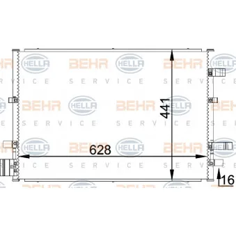 BEHR HELLA SERVICE 8FC 351 318-361 - Condenseur, climatisation