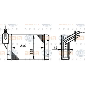 Système de chauffage BEHR HELLA SERVICE 8FH 351 311-011