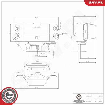 Support moteur ESEN SKV 75SKV042 pour FORD TRANSIT 1.6 - 110cv