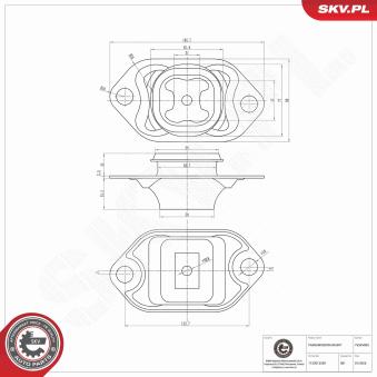 Suspension, boîte de vitesse manuelle ESEN SKV 75SKV802 pour DACIA DUSTER 1.6 16V Hi-Flex - 105cv