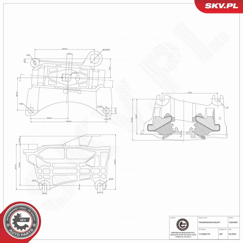 Suspension, boîte automatique ESEN SKV 75SKV807 - Visuel 1