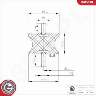 Suspension, boîte automatique ESEN SKV [75SKV832]