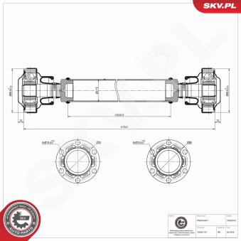 Arbre de transmission ESEN SKV OEM 7L0521101A
