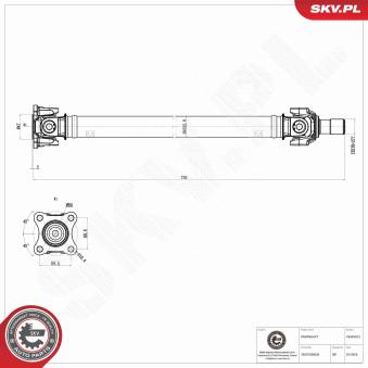 Arbre de transmission ESEN SKV 76SKV012 pour ROVER 800 M - 555cv