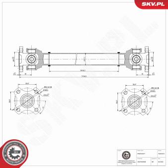 Arbre de transmission ESEN SKV OEM 26207525969