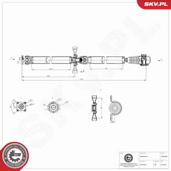 Arbre de transmission ESEN SKV 76SKV050