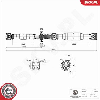 Arbre de transmission ESEN SKV 76SKV054 pour MERCEDES-BENZ SPRINTER 424 - 258cv