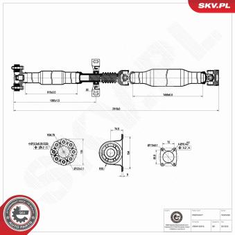 Arbre de transmission ESEN SKV OEM 9064103616