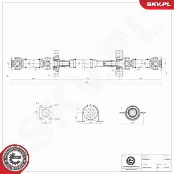Arbre de transmission ESEN SKV 76SKV096 pour MERCEDES-BENZ VITO 111 CDI 2.2 - 109cv