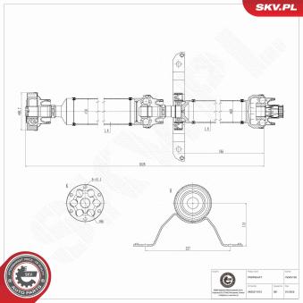 Arbre de transmission ESEN SKV 76SKV130 pour AUDI A4 1.8 TFSI quattro - 170cv