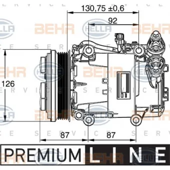 BEHR HELLA SERVICE 8FK 351 113-451 - Compresseur, climatisation