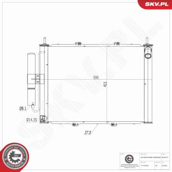 Condenseur, climatisation ESEN SKV [86SKV417]