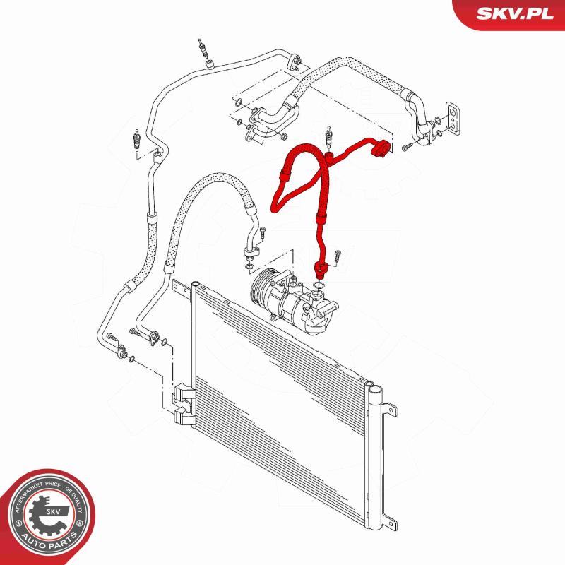 Conduite à haute pression, climatisation ESEN SKV 87SKV823 - Visuel 2
