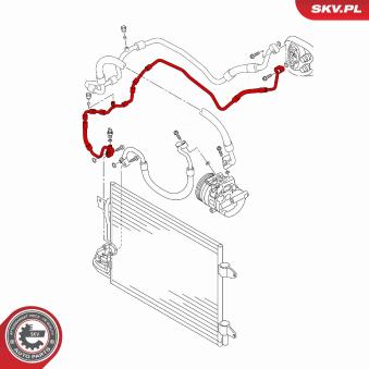 Conduite à haute pression, climatisation ESEN SKV [87SKV855]