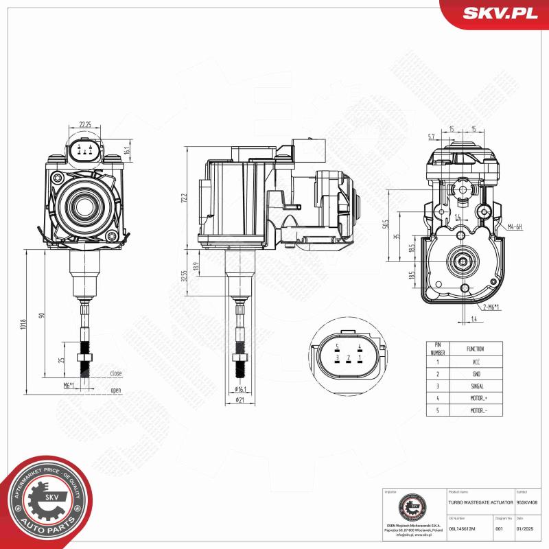 Détendeur de suralimentation ESEN SKV 95SKV408 - Visuel 1