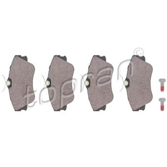 Jeu de 4 plaquettes de frein avant TOPRAN OEM 701698151J
