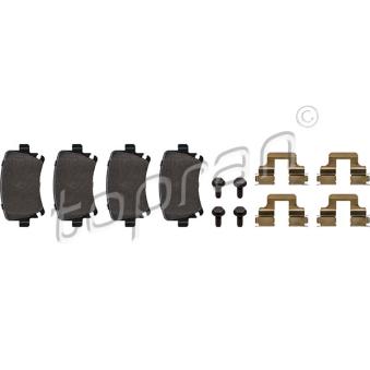 Jeu de 4 plaquettes de frein arrière TOPRAN OEM 8E0698451F