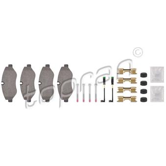 Jeu de 4 plaquettes de frein avant TOPRAN OEM 9064210700