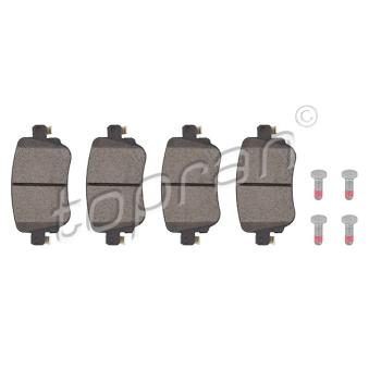 Jeu de 4 plaquettes de frein arrière TOPRAN OEM 5Q0698451F