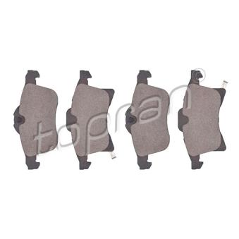 Jeu de 4 plaquettes de frein avant TOPRAN OEM 1605996 Jeu de 4 plaquettes de frein avant TOPRAN OEM 1605996