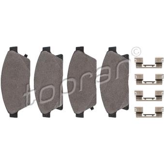 Jeu de 4 plaquettes de frein avant TOPRAN OEM 13301234