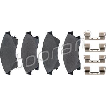 Jeu de 4 plaquettes de frein avant TOPRAN OEM 13301207