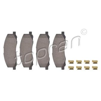 Jeu de 4 plaquettes de frein avant TOPRAN OEM 13237752