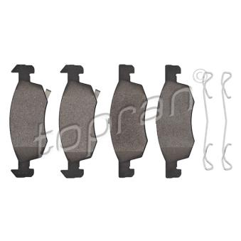 Jeu de 4 plaquettes de frein avant TOPRAN OEM 95517028