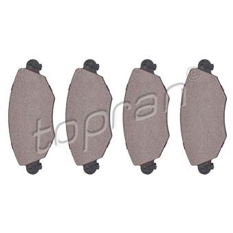 Jeu de 4 plaquettes de frein avant TOPRAN OEM 1250688