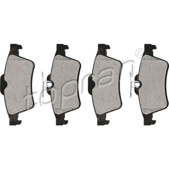 Jeu de 4 plaquettes de frein arrière TOPRAN OEM BPYK2648Z