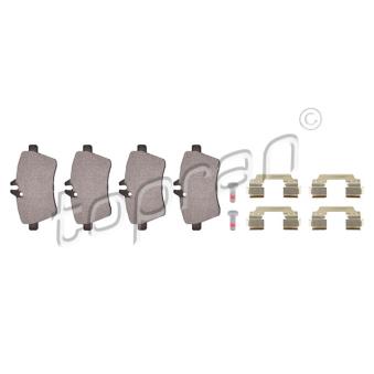 Jeu de 4 plaquettes de frein avant TOPRAN OEM 1694200720