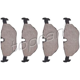 Jeu de 4 plaquettes de frein arrière TOPRAN OEM 34211165233 Jeu de 4 plaquettes de frein arrière TOPRAN OEM 34211165233