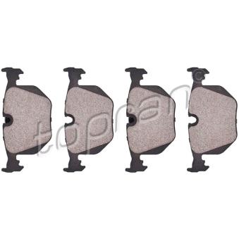 Jeu de 4 plaquettes de frein arrière TOPRAN OEM 6750160 Jeu de 4 plaquettes de frein arrière TOPRAN OEM 6750160
