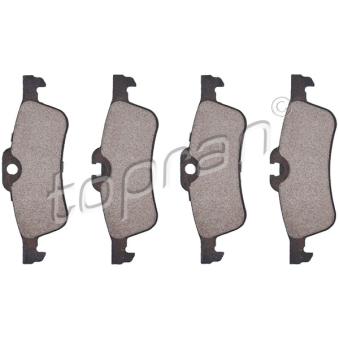 Jeu de 4 plaquettes de frein arrière TOPRAN OEM 34211503077