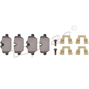 Jeu de 4 plaquettes de frein arrière TOPRAN OEM 34219808172