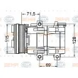 Compresseur, climatisation BEHR HELLA SERVICE [8FK 351 334-011]