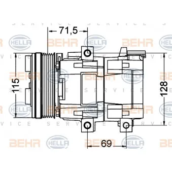 BEHR HELLA SERVICE 8FK 351 334-011 - Compresseur, climatisation