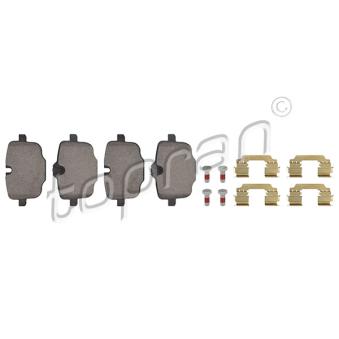 Jeu de 4 plaquettes de frein arrière TOPRAN OEM 34216867175