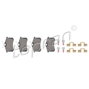 Jeu de 4 plaquettes de frein arrière TOPRAN OEM 1619790680