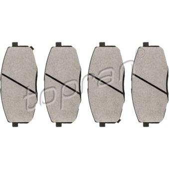Jeu de 4 plaquettes de frein avant TOPRAN OEM 581011HA10