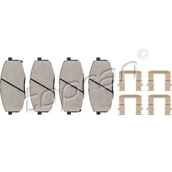 Jeu de 4 plaquettes de frein avant TOPRAN OEM 581011HA20 Jeu de 4 plaquettes de frein avant TOPRAN OEM 581011HA20