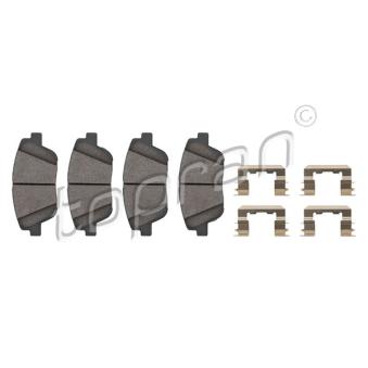 Jeu de 4 plaquettes de frein avant TOPRAN OEM 581013QA50