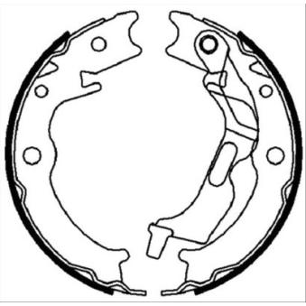 Jeu de mâchoires de frein, frein de stationnement ABE [C00011ABE]