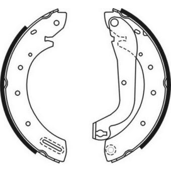 Jeu de mâchoires de frein ABE C01046ABE pour FORD MAVERICK 2.7 TD - 100cv