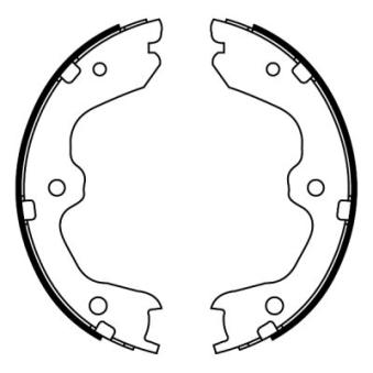 Jeu de mâchoires de frein, frein de stationnement ABE C01067ABE pour INFINITI EX 25 - 238cv