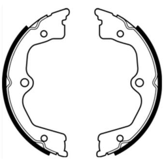 Jeu de mâchoires de frein, frein de stationnement ABE [C04024ABE]