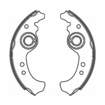 Jeu de mâchoires de frein ABE C0F001ABE pour LANCIA Y10 1.0 Fire - 56cv