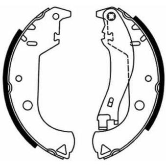 Jeu de mâchoires de frein ABE [C0F020ABE]