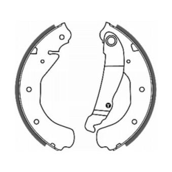 Jeu de mâchoires de frein ABE C0X003ABE pour OPEL KADETT 1.4 i - 60cv