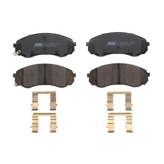 Jeu de 4 plaquettes de frein avant ABE OEM 581014DE00